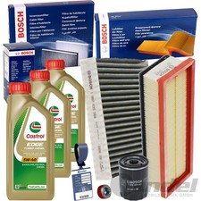 BOSCH FILTERSET+CASTROL 5W40 ÖL passend für FIAT 500 PANDA LANCIA YPSILON 312