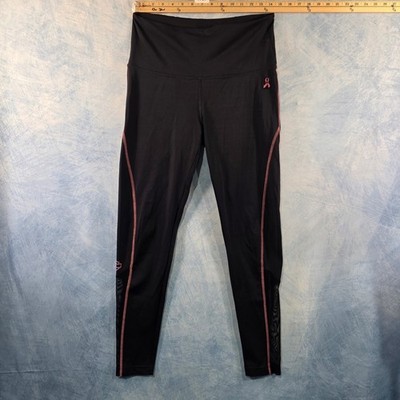 Harley-Davidson H-D Performance Leggings Womens Medium Black Pink Breast Cancer