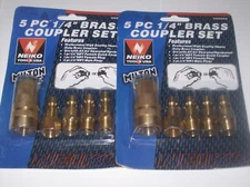 10pc SOLID BRASS QUICK COUPLER & AIR HOSE FITTING SET