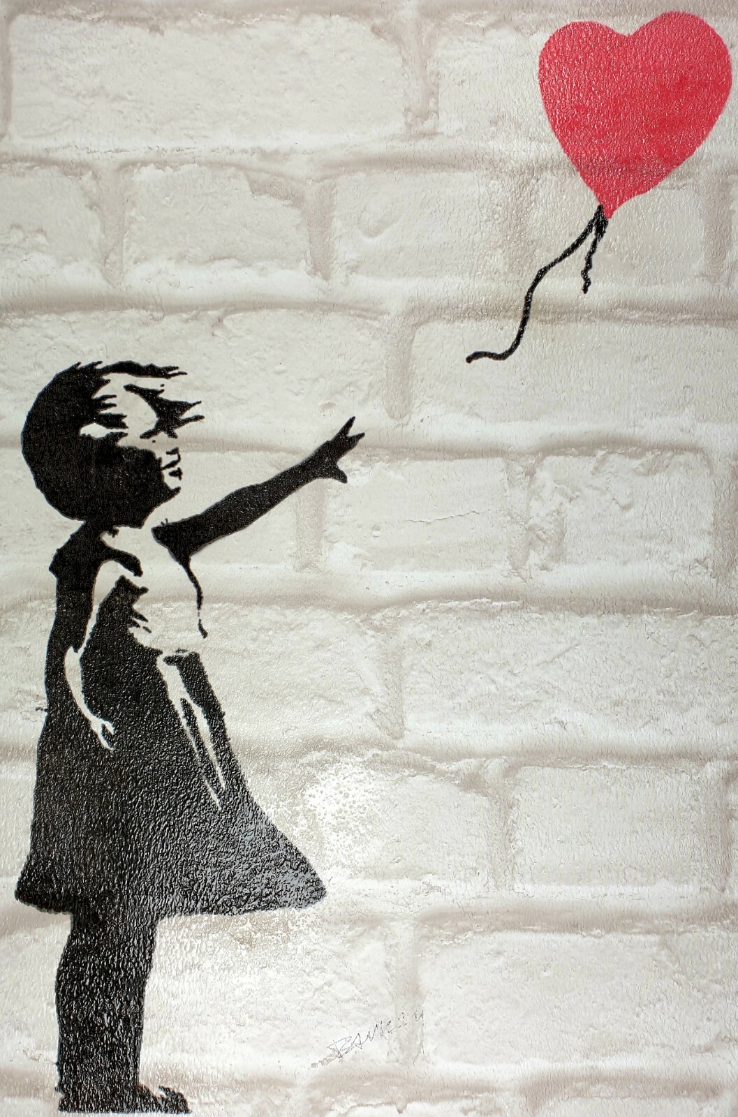 Banksy, Girl with Balloon, Hand Signed Lithograph Embossed Plastic