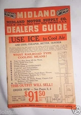 Vtg Midland Motor Supply Dealers Guide Chicago Fans Air Coolers Tools 1920's 30s