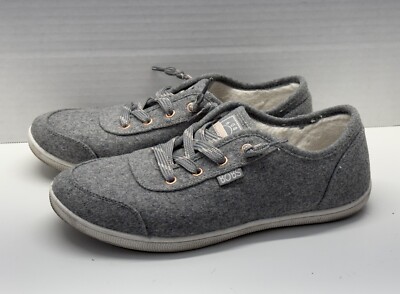 Bob s Skecher s Women s Sz 8.5 Memory Foam Gray Camp Cuddle Tennis Shoes