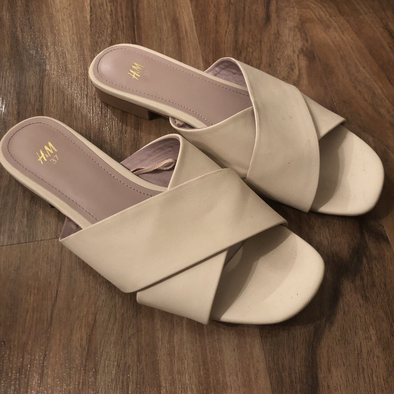 PANTOFOLA D’ORO Scarpe ciabatte donna H&M colore crema indossate due volte