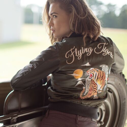 COCKPIT USA Flying Tigers 23rd Fighter Group Jacket Brown USA Made