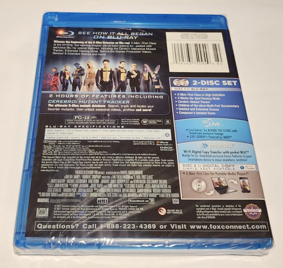 X-Men-First Class (Blu-ray + Digital Copy 2011) - Image 2 of 2