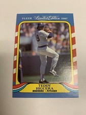 1987 Fleer Limited Edition Teddy Higuera Milwaukee Brewers