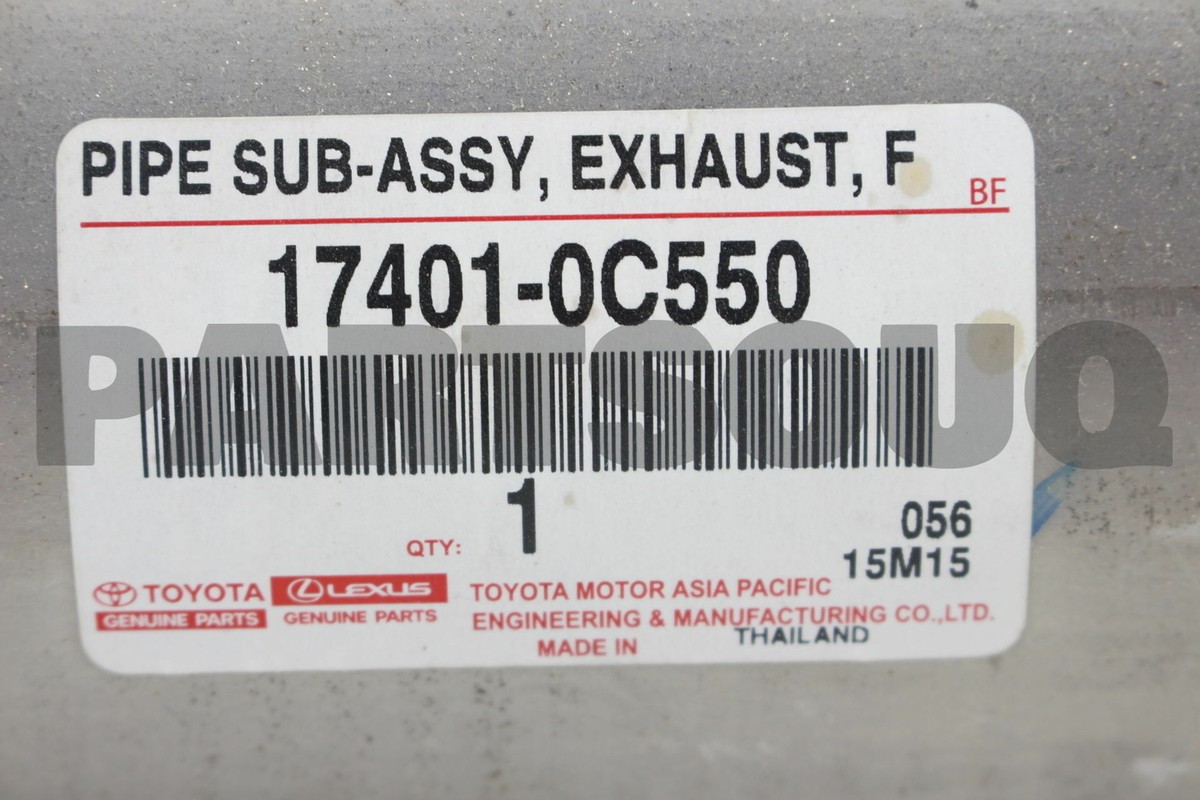 c..ページ 174010C400 Genuine Toyota PIPE ASSY, EXHAUST, FRONT 17401-0C400 | eBay