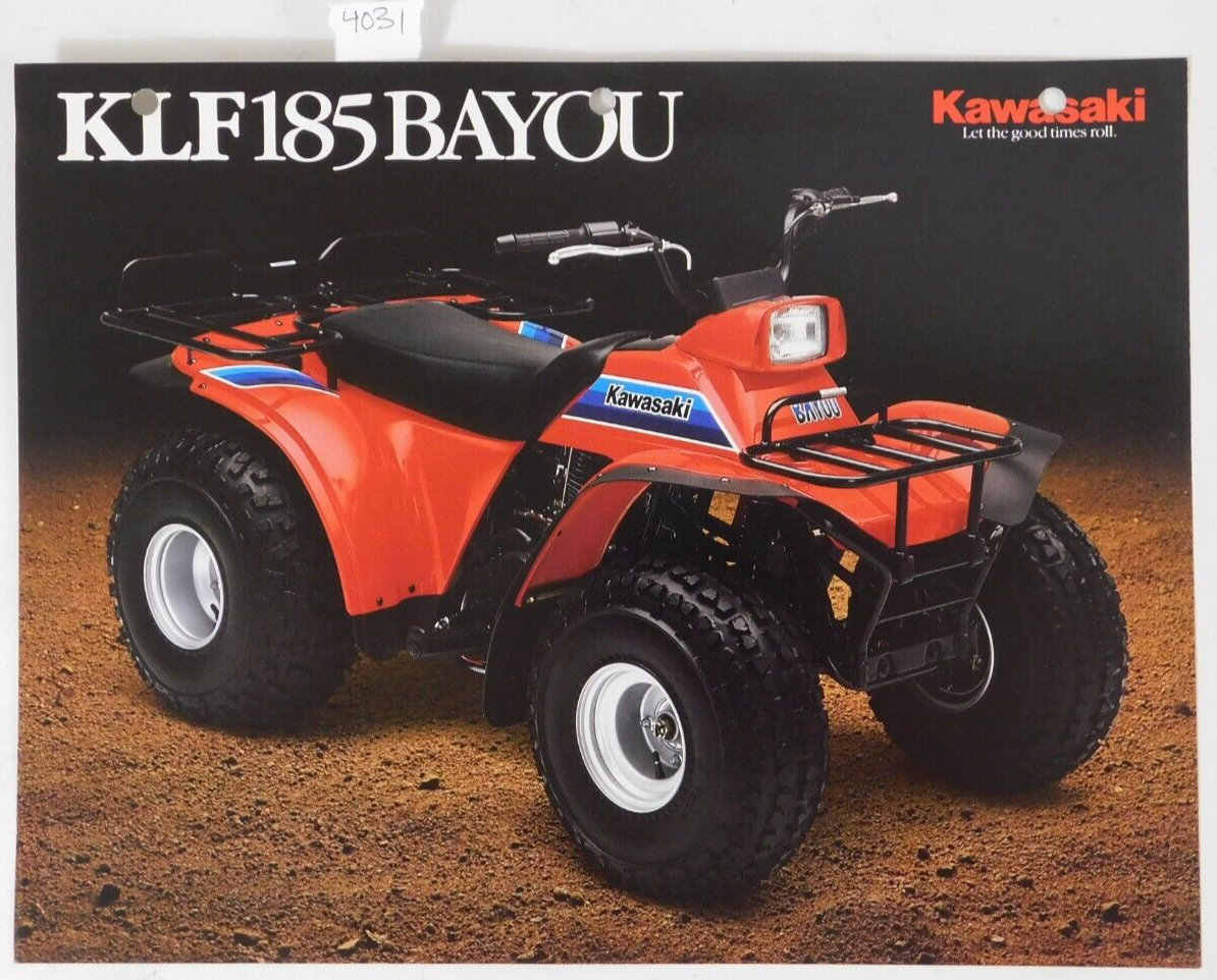 1986 Genuine Kawasaki KLF185 Bayou KLF 185 Original Dealer Sales