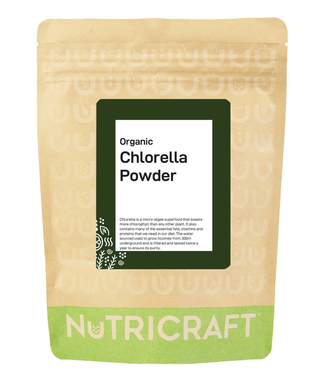 500g organic CHLORELLA powder by NUTRICRAFT™ - cracked cell wall green superfood