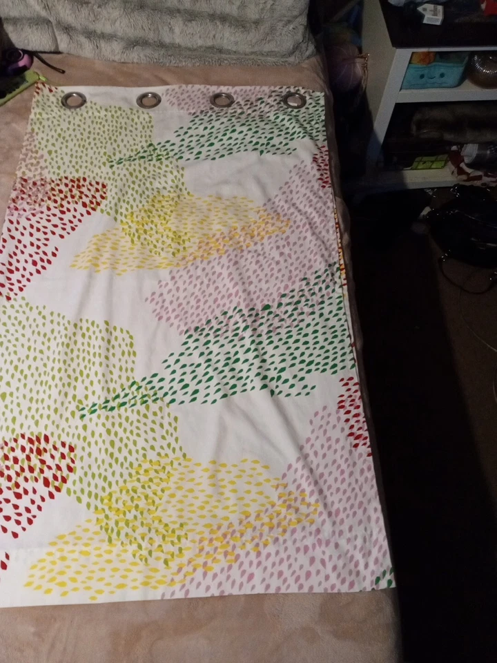 LOTE DE 2 Paneles Cortina Ikea MURGRÖNA 57"X 98" (145X250CM) COLORIDO ABSTRACTO Foto 3 de 4