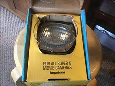  Vintage Cool Brite Movie Light for all Super 8 Movie Cameras. Keystone.