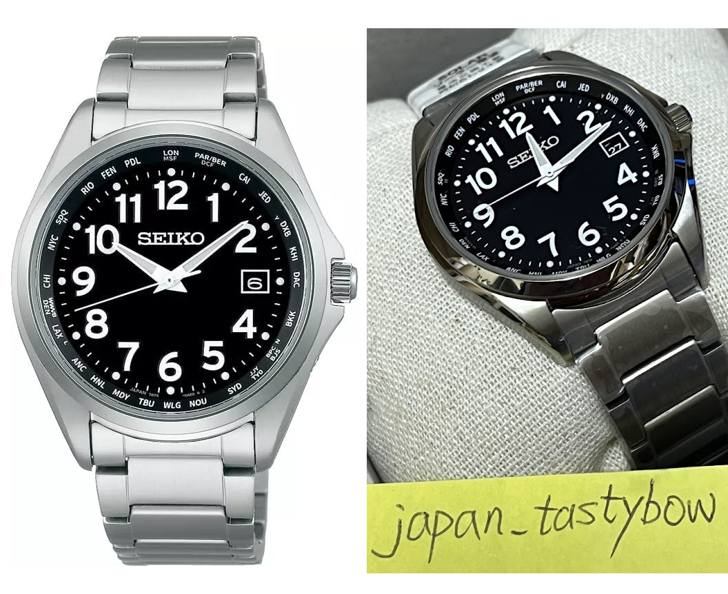 Seiko Selection SBTM329 Black Dial Titanium Solar Atomic Seiko Selection SBTM329 Black Dial Titanium Solar Atomic