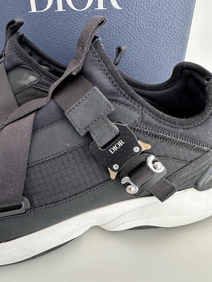 Dior Homme B24 RUNTEK BUCKLE Trainers Black & White Size: 8