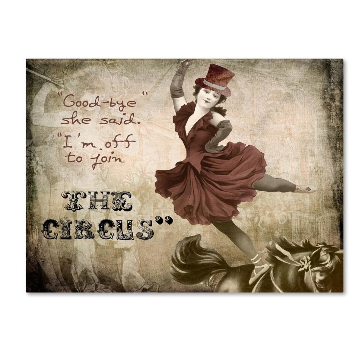Trademark Fine Art ALI4656-C2432GG Join The Circus, 24x32-Inch