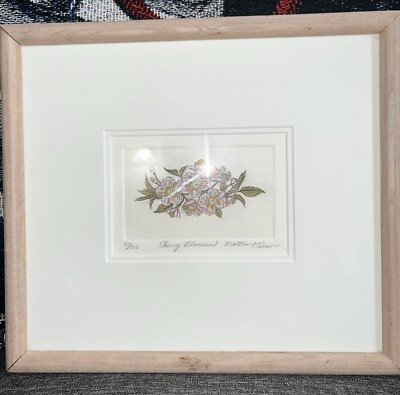 Small. Limited Edition Print Framed & Matted  Cherry Blossoms By Matthew Hanson