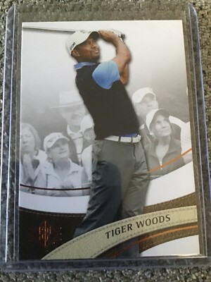 2013 TIGER WOODS UPPER DECK  SP AUTHENTIC GOLF TRADE CARD