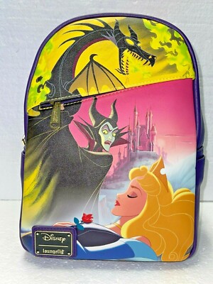 Disney Loungefly Aurora & Maleficent Pink Mini Backpack NEW WITH TAGS Loungefly Disney Sleeping Beauty Aurora and Critters Pink  main image 2