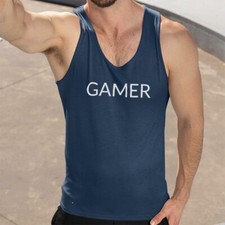 GAMER UnisexTank-Simple Minimal Printed One Liner
