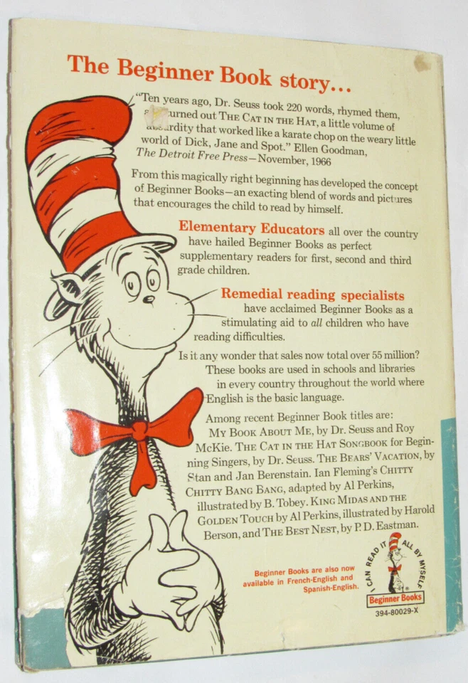 VINTAGE 1963 DR. SEUSS BOOK 'HOP ON POP'! FIRST/1st EDITION WITH DJ! HARD COVER! - Image 2 of 4