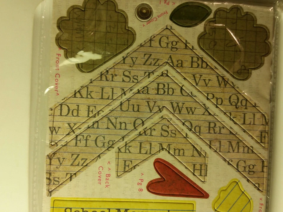 School Memories Chipboard Albums Bo Bunny Learning Curve Project Kit Die Cuts - Image 4 of 4