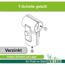 T-Schellen geteilt, verschiedene Gr&ouml;&szlig;en
