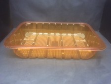 180 x PlasticTray D13-45 Orange Tint Unpadded RPET/PE Trays  (2116)