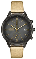 Citizen Eco-Drive Women's Chandler Chronograph Leather 39mm Watch FB2007-04H