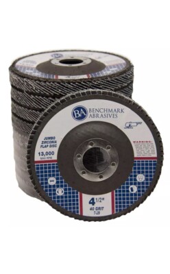 10 Pack 4.5  x 7/8'' Jumbo 40 Grit Zirconia Flap Disc Grinding Wheels T29