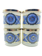 bath and body works 4 Pack BLUEBERRY COTTON CANDY 3 Wick Candle 14.5 Oz New