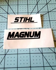 STIHL CUSTOM CHAINSAW CLUTCH COVER LETTERING STICKER DECAL TO AFTERMARKET BLANKS
