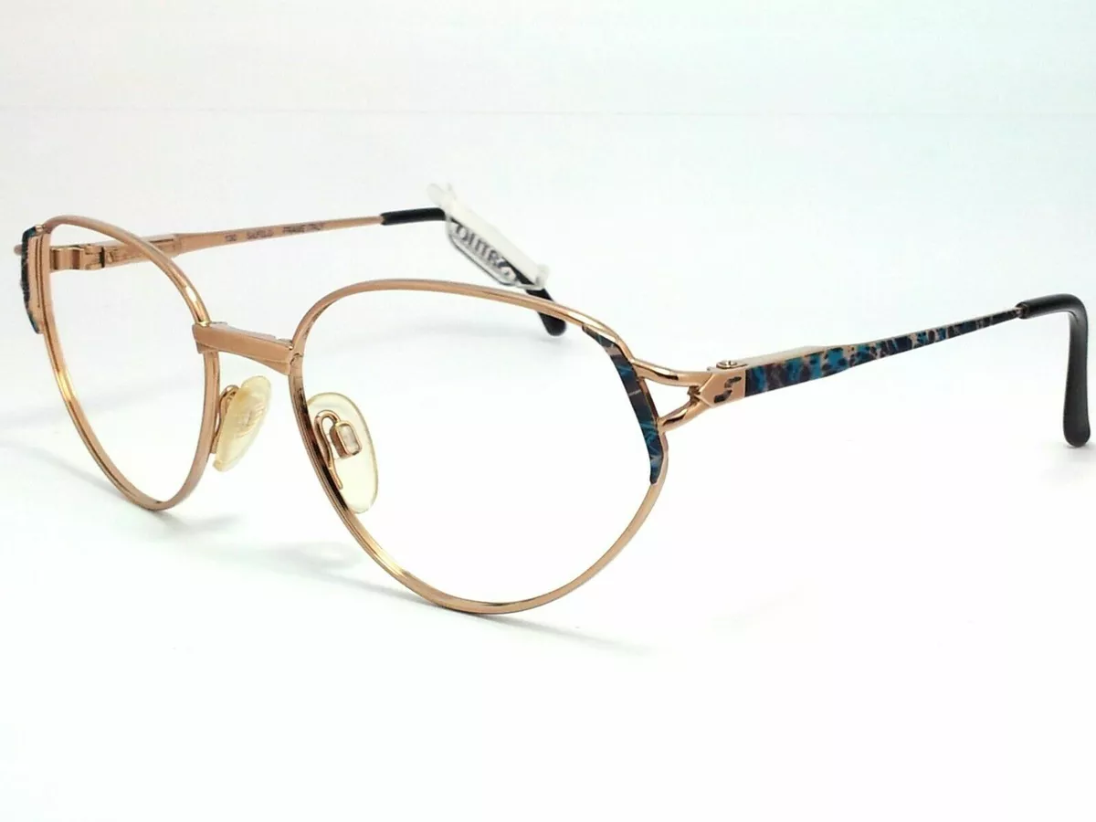 SAFILO 4546 LADY ELASTAZ8555 Gold Green Cats Eye Frame Eyeglasses Brille Occhial