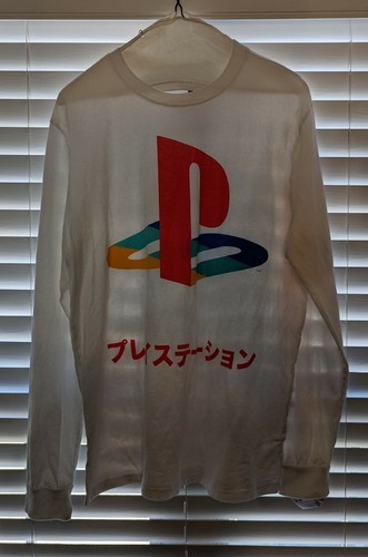 PlayStation T Shirt Small White Long 