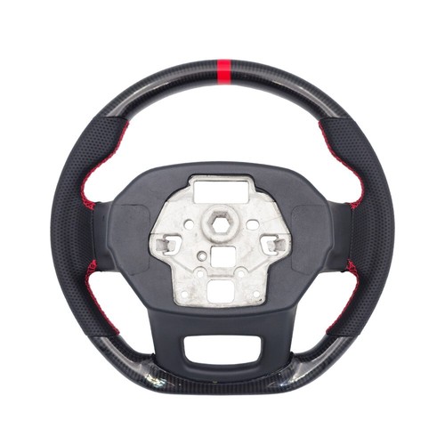 REVESOL Real Carbon Fiber Red Steering Wheel for 2021+ Ford F150 XL XLT LIMITED - Picture 5 of 5