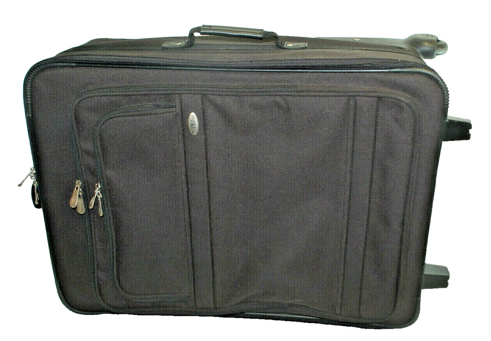 Travel Gear Black Canvas 28" Suitcase with Two Wheels & an Overnight Bag   L2788 - Image 4 of 4