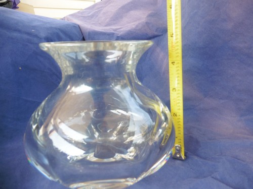 Val St Lambert Hurrican Style Crystal Vase Signed - Picture 4 of 12