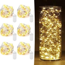 6-Pack 7ft Battery Fairy Lights 20 LED Warm White Twinkle String Lights