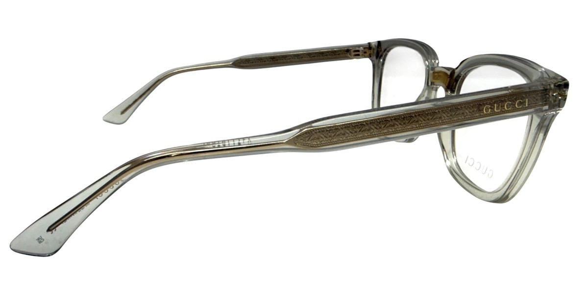 GUCCI RECTANGULAR EYEGLASSES IN TRANSPARENT GREY … - image 4