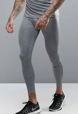 NWT Nike Pro compression training Pants 703098-091 Gray long pants Mens Large