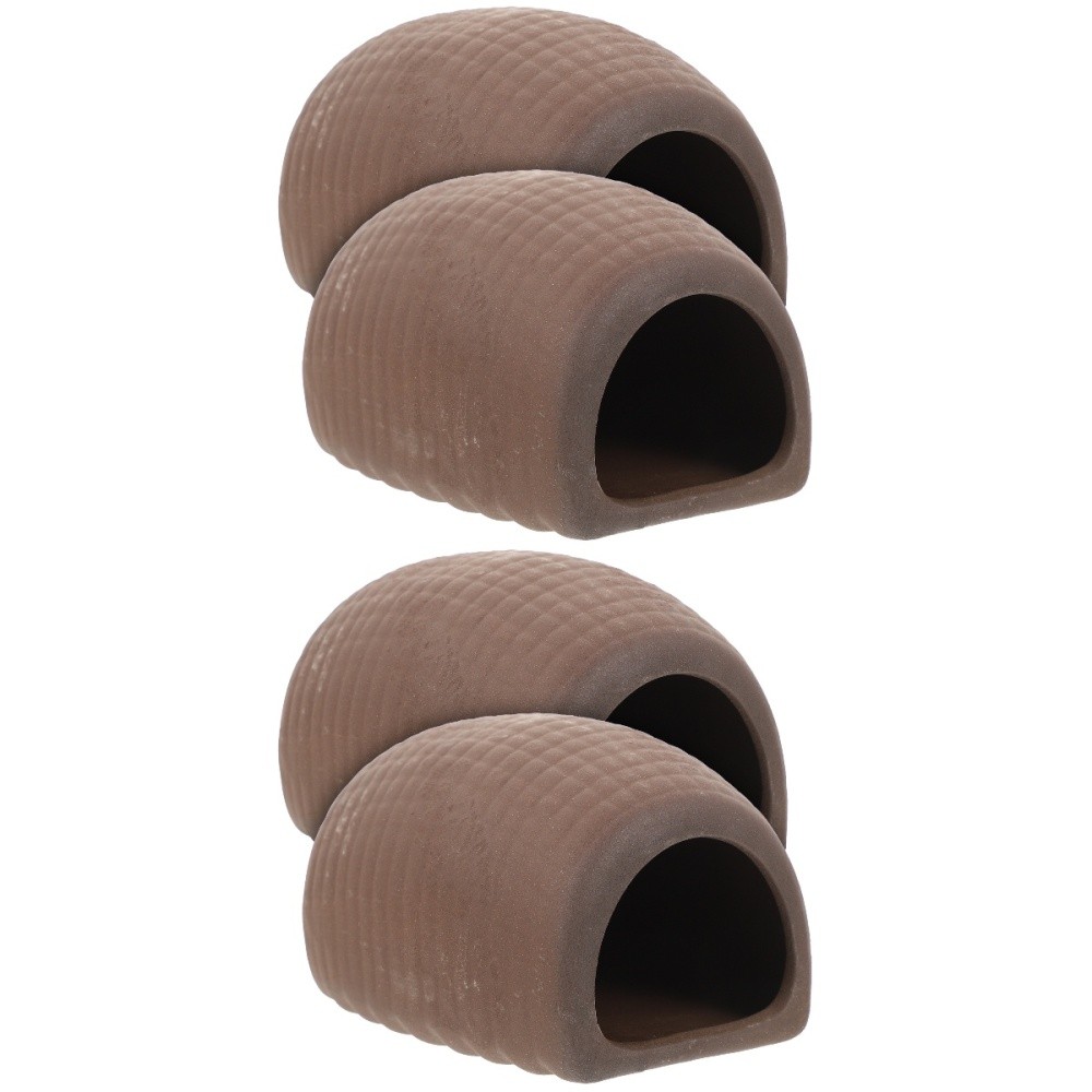 2-Pack Ceramic Betta Fish Cave Hideout for Aquarium Decoration