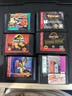 sega genesis games lot, Street fighter 2, Primal Rage, Jurassic Park, The Duel