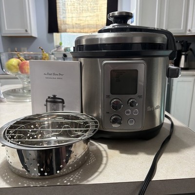 Breville Fast Slow Pro 6Qt Pressure Cooker BPR700 Stainless Tested VGC