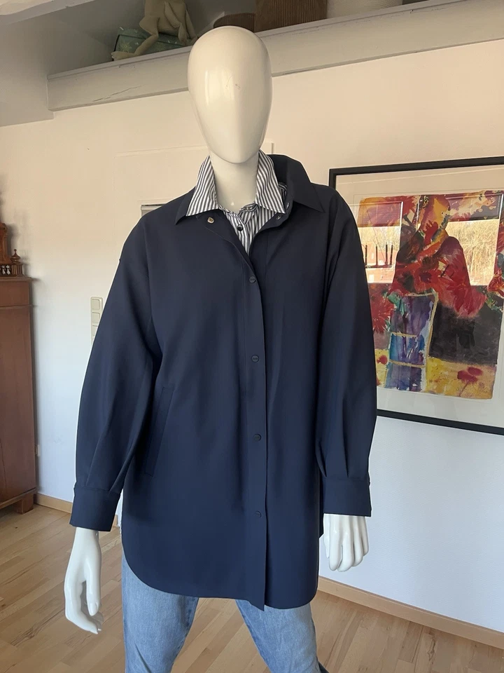 🌹* HERNO * blauer elastischer Kurzmantel Mantel  GR. D 42 🌹* - Bild 1 von 4