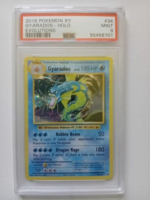 Pokémon Gyarados Holo #34 PSA 9 Mint 2016 XY Evolutions (englisch)