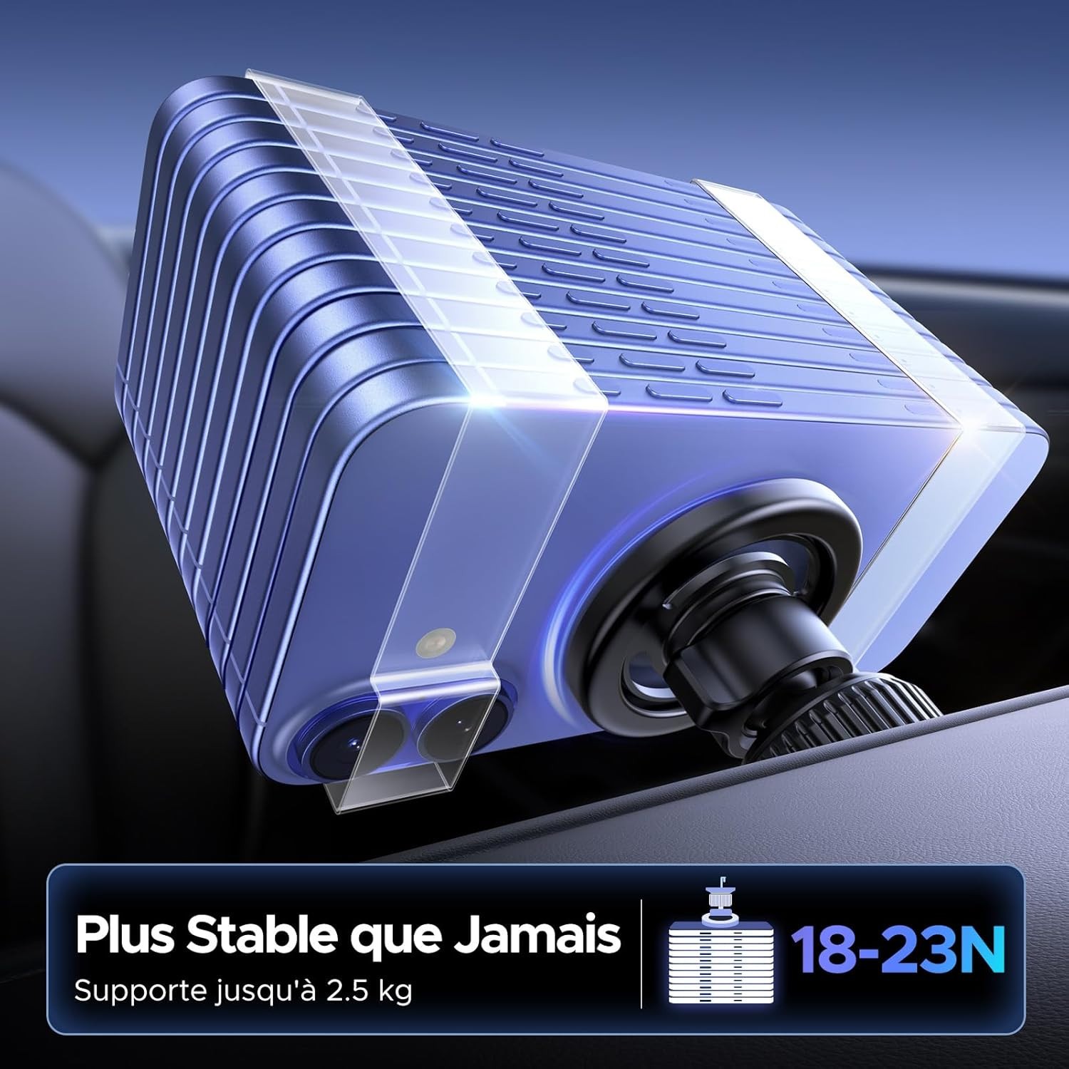 UGREEN Fixation Aimant Voiture MagSafe – Support Magnétique iPhone & Android
