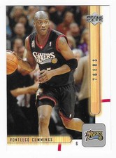 2001-02 Upper Deck Vonteego Cummings Philadelphia 76ers Basketball Card #352