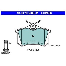 Satz Bremsbeläge Bremsklötze hinten für Seat Toledo 2 1M2 | 24319910