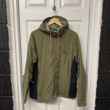 Mambo Khaki Green Zip Up Jacket Size Medium | Hooded Men's Surf Vtg M 90s