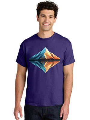 3D-Geometric-Shape Mens Graphic Tee, 100% Cotton, Casual Summer Wear