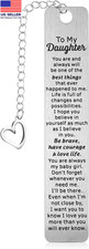 Inspirational Daughter Birthday Gift Bookmark Book Lovers Girl Gifts Bookmarks M