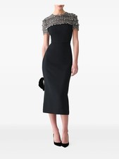 Carolina Herrera embellished pencil dress. Black. Size 8. New with tags. 